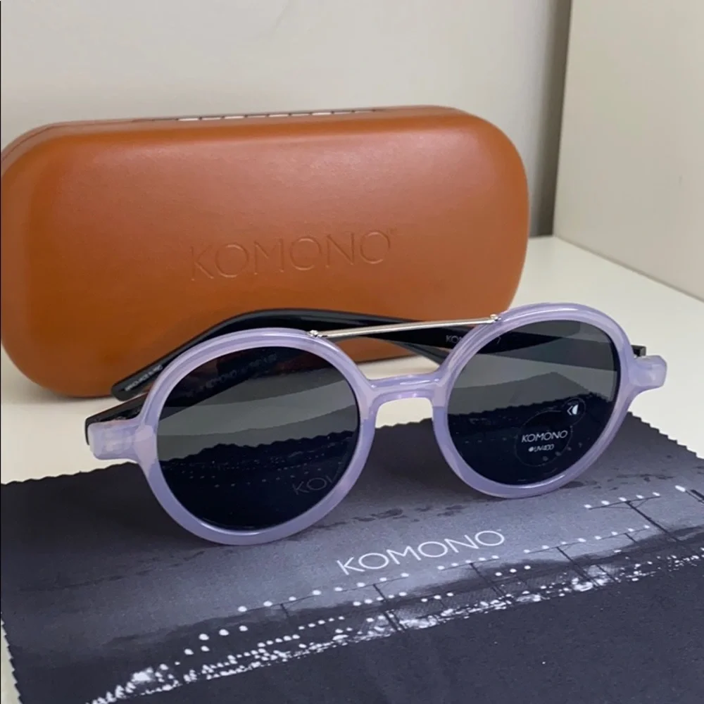 Komono Girl's Sunglasses Round Purple Black NEW